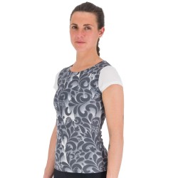 Kvinner t-skjorte Karpos Loma Print W Jersey hvit-grå